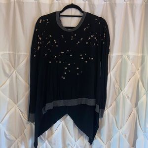 Black Vintage Havana long sleeve top